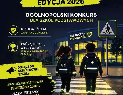 Startuje „Odblaskowa szkoła 2026” – konkurs dla szkół podstawowych