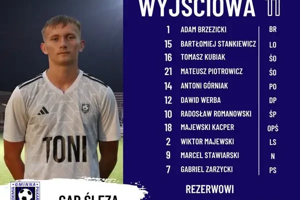 GAP Ślęza ogłasza wyjściową jedenastkę na mecz z Czarnymi Sobocisko