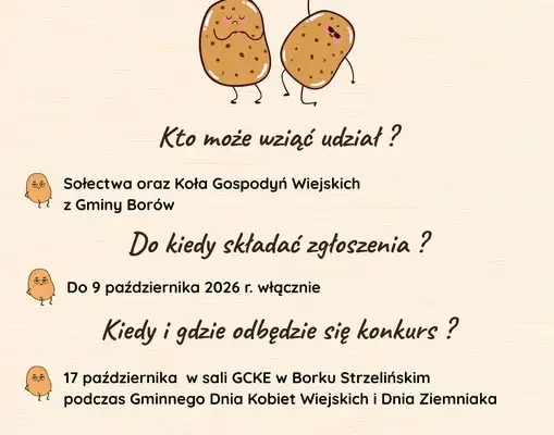 Konkurs kulinarny w Gminie Borów – zaproszenie dla sołectw i KGW