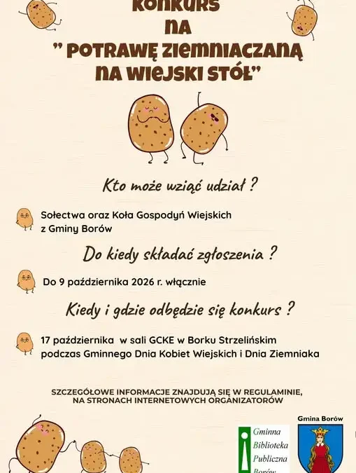 Konkurs kulinarny w Gminie Borów – zaproszenie dla sołectw i KGW