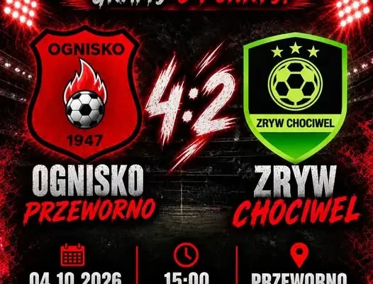 Zryw wygrywa mecz ligowy w Przewornie. Trzy punkty zostają na miejscu