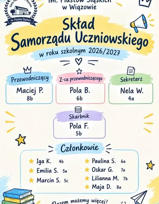 Wybory do Samorządu Uczniowskiego w Szkole Podstawowej w Wiązowie
