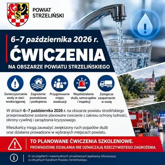 Ćwiczenia służb w Powiecie Strzelińskim – mieszkańcy mogą zauważyć wzmożony ruch