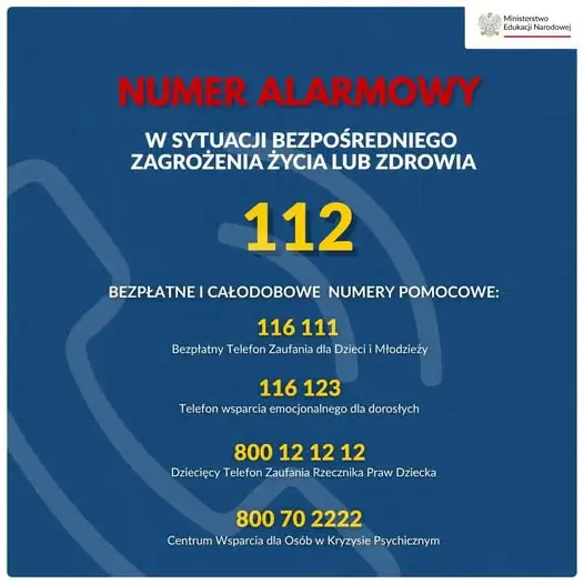 Młodzieżowa Rada Gminy Strzelin przypomina o telefonach zaufania dla młodych