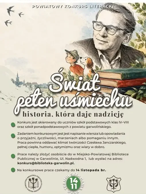 Konkurs literacki w Garwolinie. Napisz wiersz lub opowiadanie i wygraj nagrody